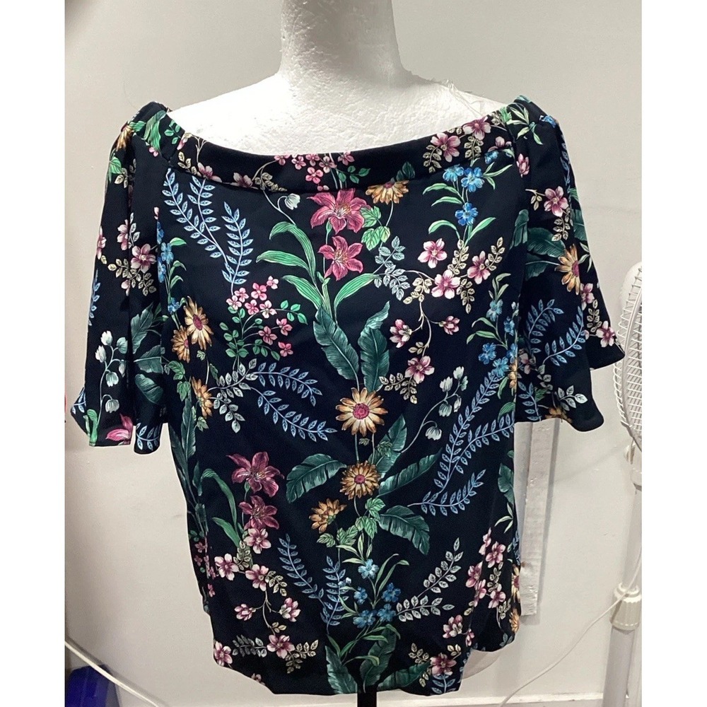 do & be Short Sleeve Top Off Shoulder Floral